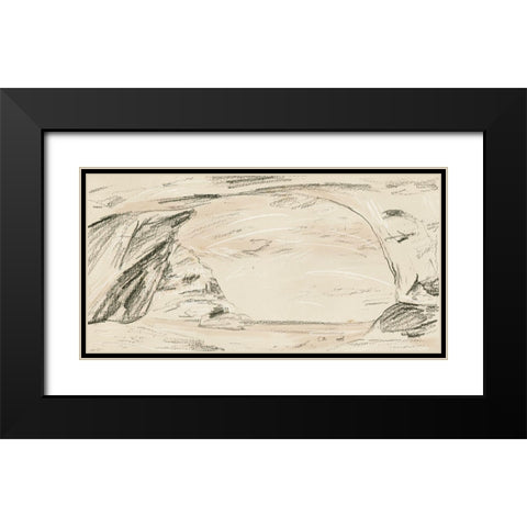 The Secret Island I Black Modern Wood Framed Art Print with Double Matting by Wang, Melissa