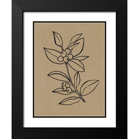 Winter Sprig I Black Modern Wood Framed Art Print with Double Matting by Warren, Annie