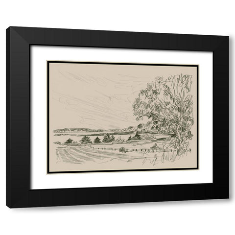 Sepia Scenes IV Black Modern Wood Framed Art Print with Double Matting by Vess, June Erica