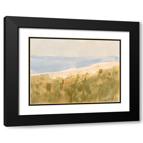 Brushy Coast II Black Modern Wood Framed Art Print with Double Matting by Barnes, Victoria