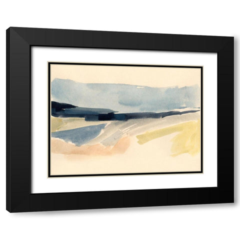 Horizon Swash I Black Modern Wood Framed Art Print with Double Matting by Barnes, Victoria