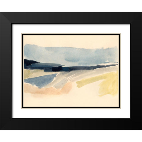 Horizon Swash I Black Modern Wood Framed Art Print with Double Matting by Barnes, Victoria