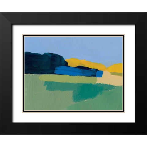 Landscape Blocks II Black Modern Wood Framed Art Print with Double Matting by Barnes, Victoria