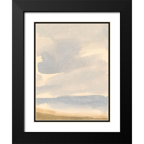 Simple Shoreline I Black Modern Wood Framed Art Print with Double Matting by Barnes, Victoria