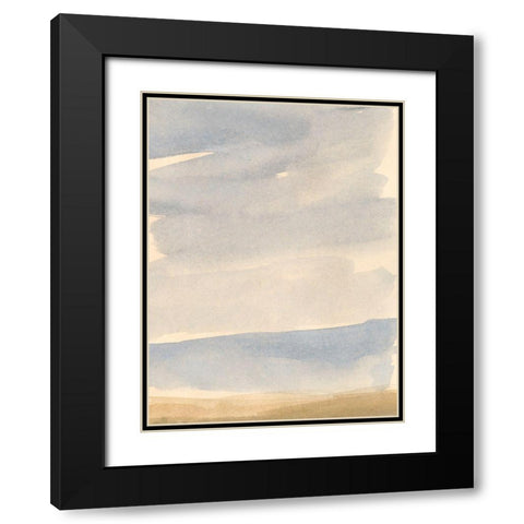 Simple Shoreline II Black Modern Wood Framed Art Print with Double Matting by Barnes, Victoria