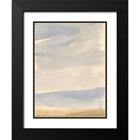 Simple Shoreline II Black Modern Wood Framed Art Print with Double Matting by Barnes, Victoria