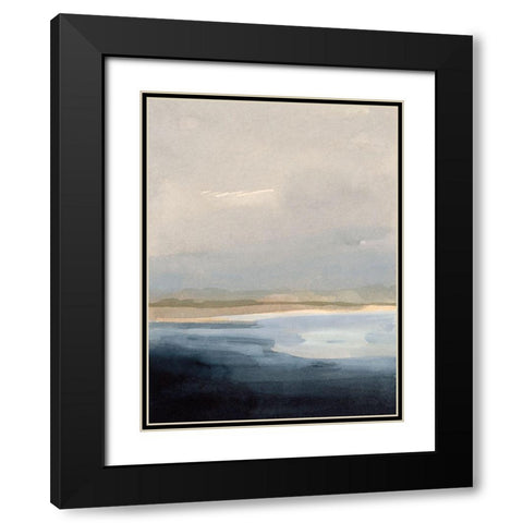Misty Sea I Black Modern Wood Framed Art Print with Double Matting by Barnes, Victoria