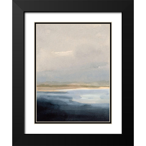 Misty Sea I Black Modern Wood Framed Art Print with Double Matting by Barnes, Victoria