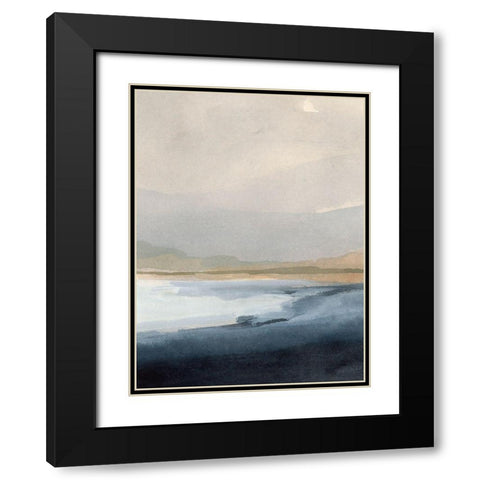 Misty Sea II Black Modern Wood Framed Art Print with Double Matting by Barnes, Victoria