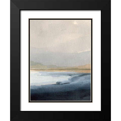 Misty Sea II Black Modern Wood Framed Art Print with Double Matting by Barnes, Victoria