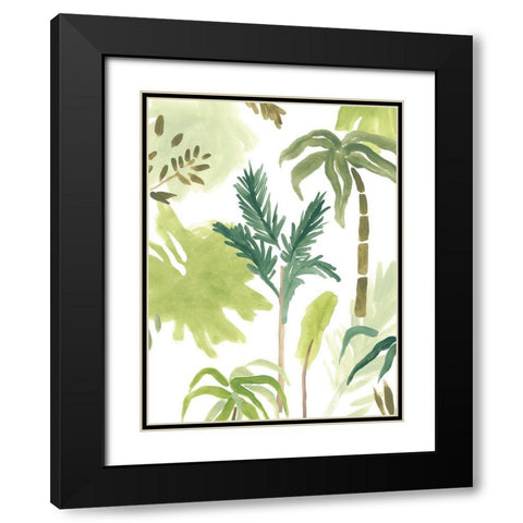Island Brushstrokes I Black Modern Wood Framed Art Print with Double Matting by Vess, June Erica