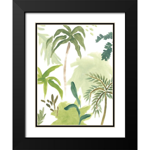 Island Brushstrokes II Black Modern Wood Framed Art Print with Double Matting by Vess, June Erica