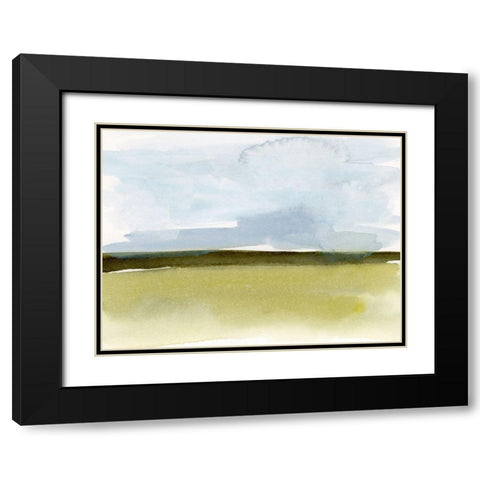 Splashy Meadow I Black Modern Wood Framed Art Print with Double Matting by Barnes, Victoria