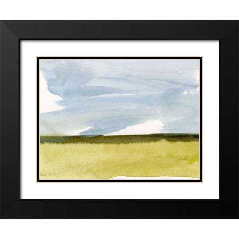 Splashy Meadow II Black Modern Wood Framed Art Print with Double Matting by Barnes, Victoria