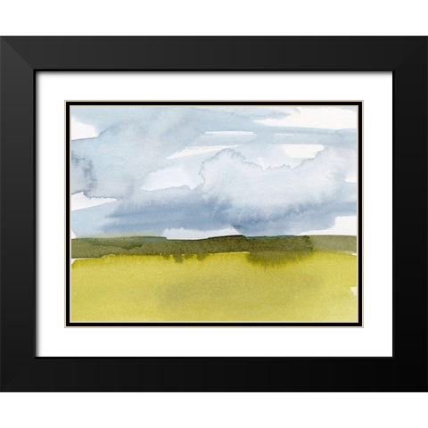 Splashy Meadow III Black Modern Wood Framed Art Print with Double Matting by Barnes, Victoria