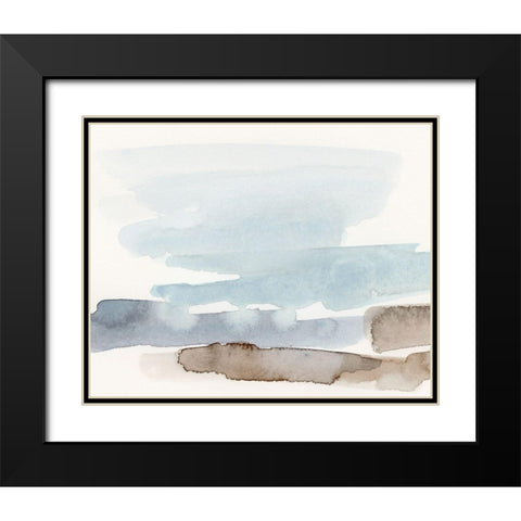 Coastal Tones I Black Modern Wood Framed Art Print with Double Matting by Barnes, Victoria