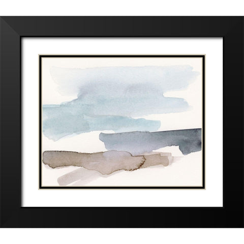 Coastal Tones III Black Modern Wood Framed Art Print with Double Matting by Barnes, Victoria