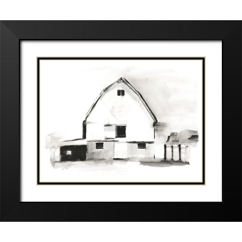 European Farm Collection II Black Modern Wood Framed Art Print with Double Matting by Harper, Ethan