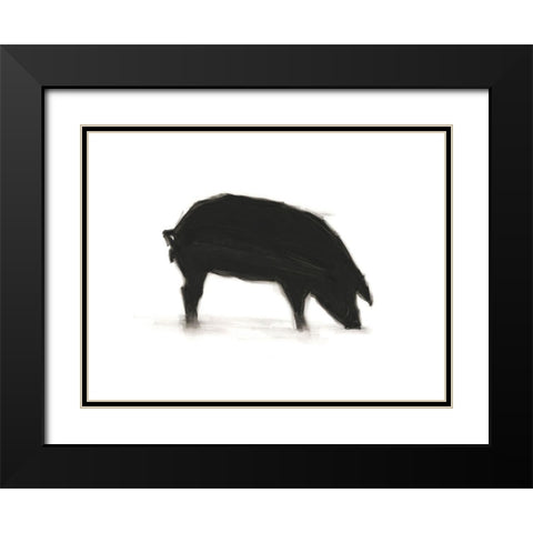 European Farm Collection VII Black Modern Wood Framed Art Print with Double Matting by Harper, Ethan