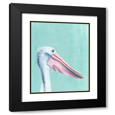 Exotic Bird on Blue III Black Modern Wood Framed Art Print with Double Matting by Warren, Annie