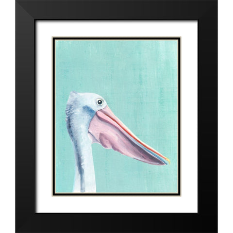 Exotic Bird on Blue III Black Modern Wood Framed Art Print with Double Matting by Warren, Annie