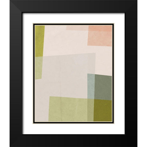 Overlapping Planes III Black Modern Wood Framed Art Print with Double Matting by Barnes, Victoria
