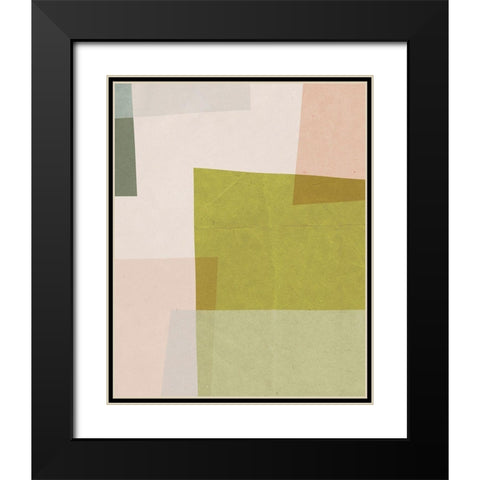 Overlapping Planes V Black Modern Wood Framed Art Print with Double Matting by Barnes, Victoria