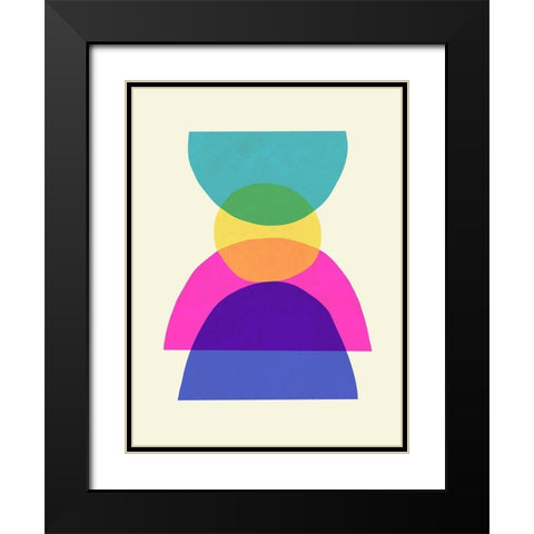 Bright Stack I Black Modern Wood Framed Art Print with Double Matting by Barnes, Victoria