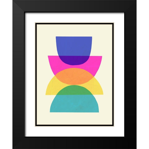 Bright Stack III Black Modern Wood Framed Art Print with Double Matting by Barnes, Victoria