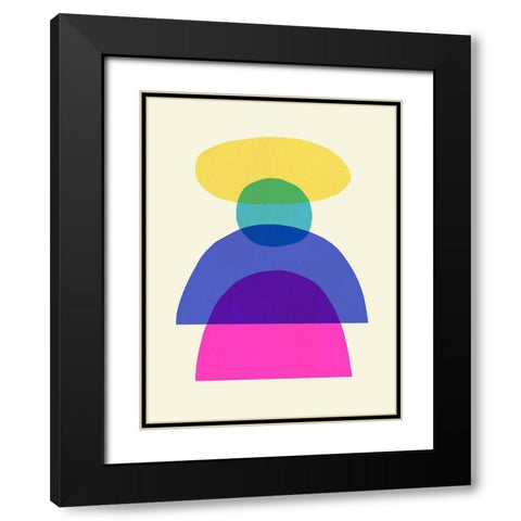 Bright Stack IV Black Modern Wood Framed Art Print with Double Matting by Barnes, Victoria