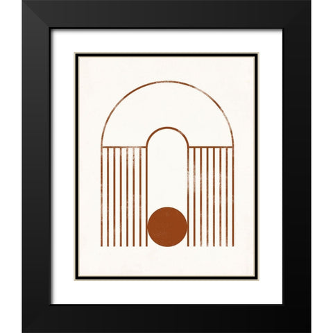 Arches and Orbs I Black Modern Wood Framed Art Print with Double Matting by Barnes, Victoria