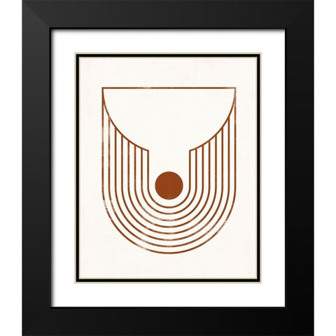 Arches and Orbs IV Black Modern Wood Framed Art Print with Double Matting by Barnes, Victoria