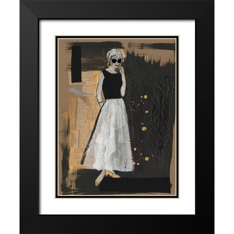 Glamour I Black Modern Wood Framed Art Print with Double Matting by Longley, Alicia