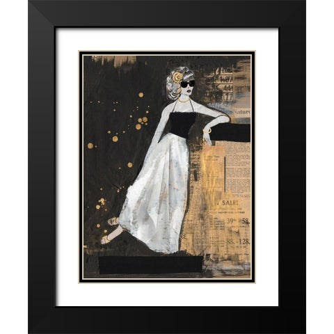 Glamour II Black Modern Wood Framed Art Print with Double Matting by Longley, Alicia