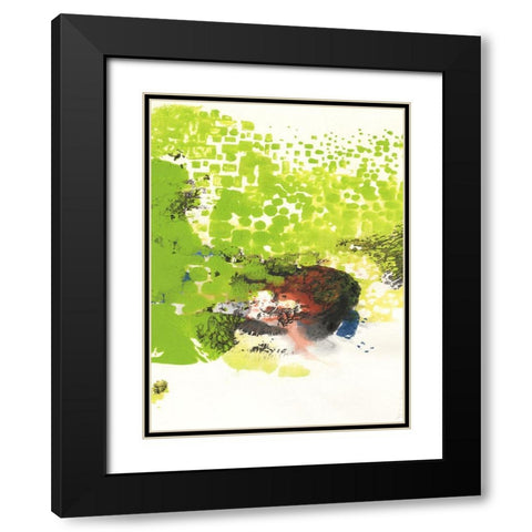 Peeking Through II Black Modern Wood Framed Art Print with Double Matting by Combs, Joyce