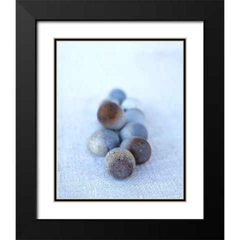 Eggs on Linen Black Modern Wood Framed Art Print with Double Matting by Soderman, Tania