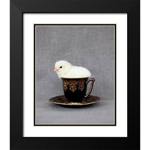 Crema Black Modern Wood Framed Art Print with Double Matting by Soderman, Tania