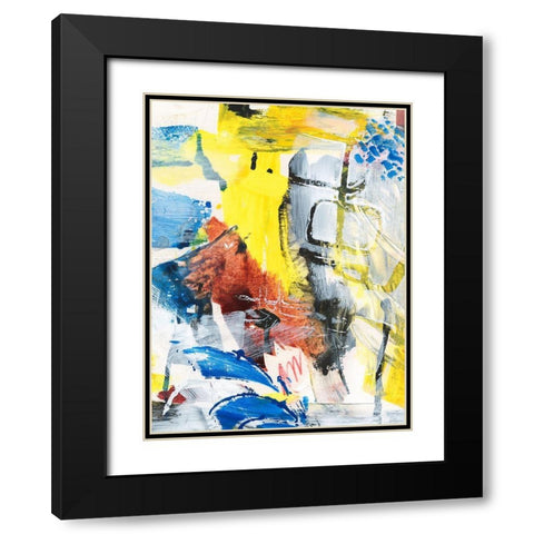 Step Out I Black Modern Wood Framed Art Print with Double Matting by Combs, Joyce