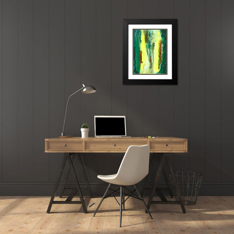 The Falls II Black Modern Wood Framed Art Print with Double Matting by Combs, Joyce