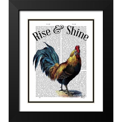 Rise and Shine Black Modern Wood Framed Art Print with Double Matting by Fab Funky