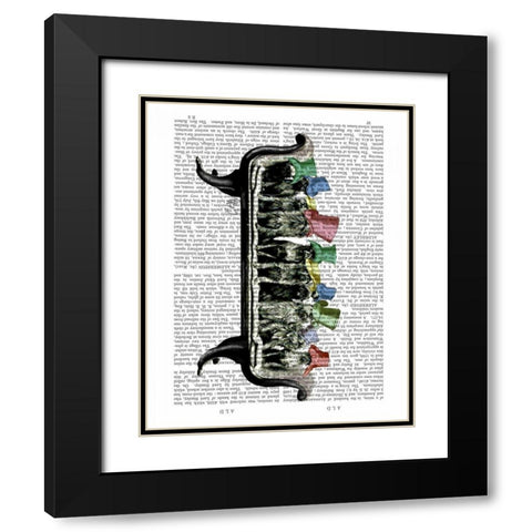 Dogs on Sofa Black Modern Wood Framed Art Print with Double Matting by Fab Funky
