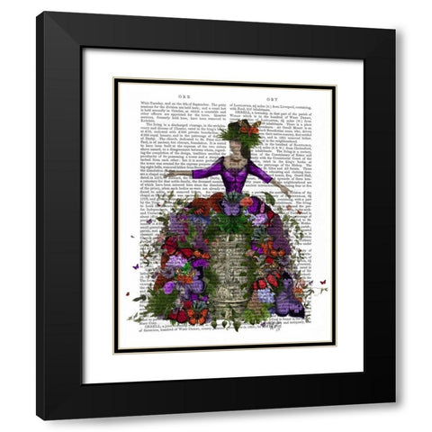 Butterfly House Queen Black Modern Wood Framed Art Print with Double Matting by Fab Funky