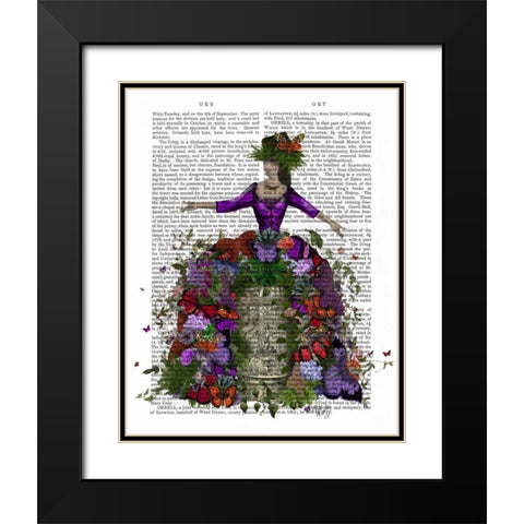 Butterfly House Queen Black Modern Wood Framed Art Print with Double Matting by Fab Funky