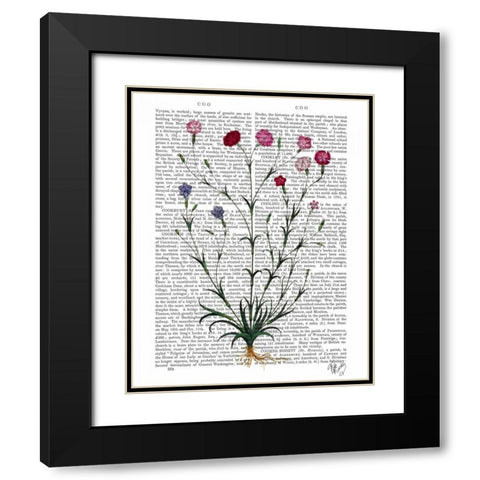 Italian Carnation 5 Black Modern Wood Framed Art Print with Double Matting by Fab Funky