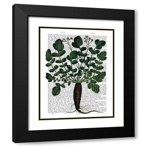 Parsnip 4 Black Modern Wood Framed Art Print with Double Matting by Fab Funky