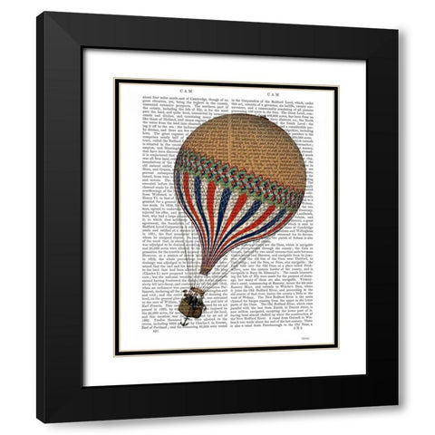 Le Tricolore Black Modern Wood Framed Art Print with Double Matting by Fab Funky