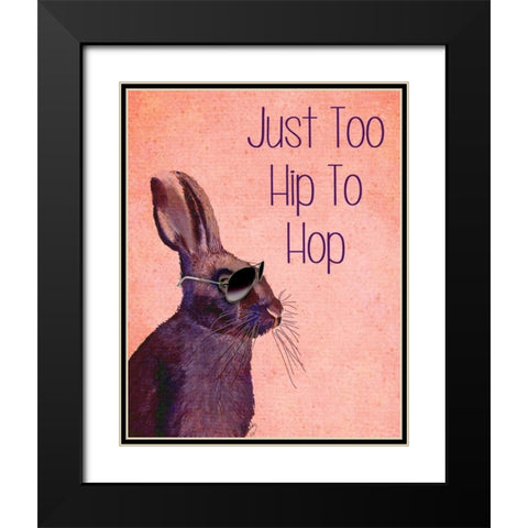 Too Hip To Hop Pink Black Modern Wood Framed Art Print with Double Matting by Fab Funky
