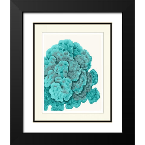 Blue Underwater Scenes 1 b Black Modern Wood Framed Art Print with Double Matting by Fab Funky