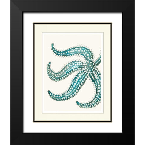 Blue Underwater Scenes 1 e Black Modern Wood Framed Art Print with Double Matting by Fab Funky