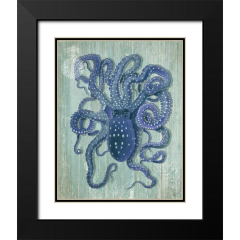 Coastal Life Collection 1 a Black Modern Wood Framed Art Print with Double Matting by Fab Funky